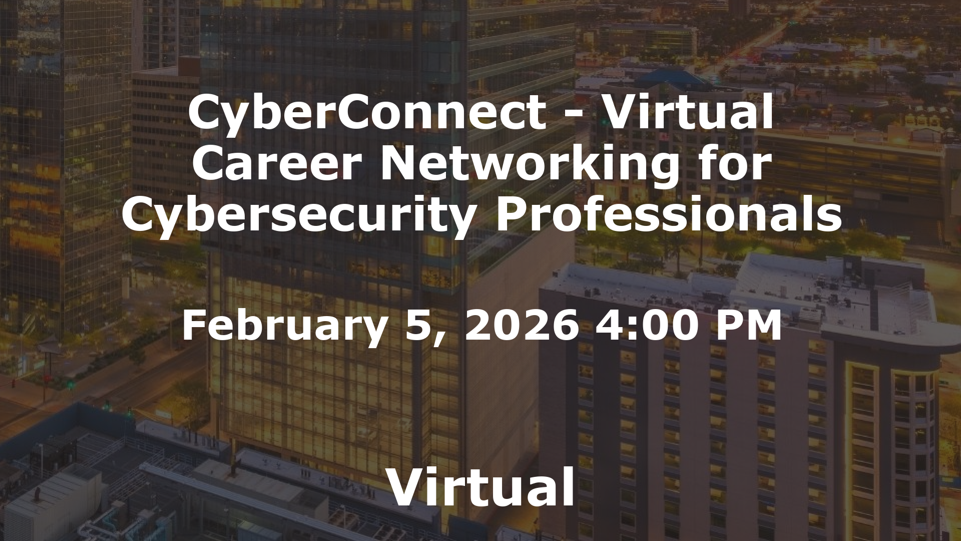 CyberConnect - Virtual Career Networking for Cybersecurity Professionals event image